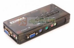 Switch KVM Edimax EK-PAK4 4xPS2 z kablami, audio i mic
