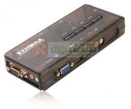 Switch KVM Edimax EK-UAK4 4xUSB z kablami, audio i mic
