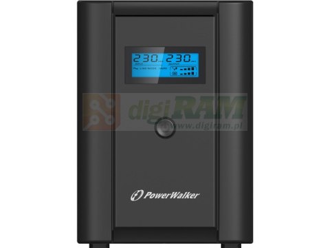 UPS LINE-INTERACTIVE 2200VA 2X 230V PL + 2X IEC OUT,RJ11/RJ45 IN/OUT, USB, LCD