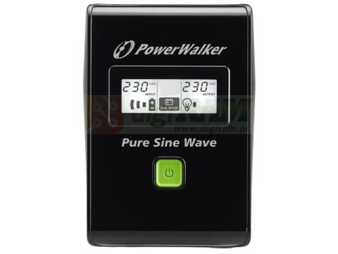 UPS LINE-INTERACTIVE 800VA 2X PL 230V, PURE SINE WAVE, RJ11/45 IN/OUT, USB, LCD