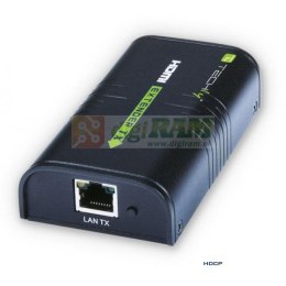 Extender / odbiornik HDMI Techly IDATA EXTIP-373R po skrętce Cat. 5e/6/6a/7 do 120m, over IP, czarny