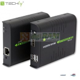 Extender HDMI + USB Techly po skrętce Cat.5/5e/6 120m IDATA HDMI-KVM2