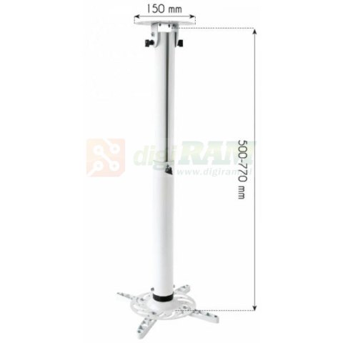 Ramię do projektora 50-77cm sufitowe, 15kg białe Ramię do projektora 50-77cm sufitowe, 15kg białe