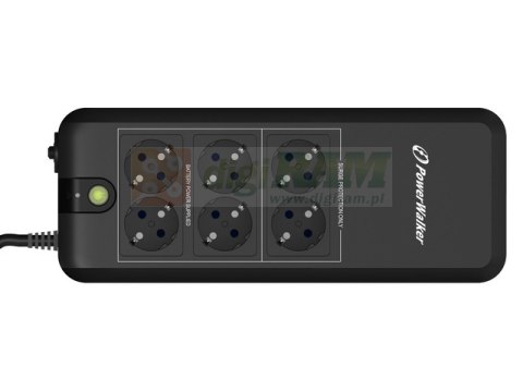 UPS OFFLINE 600VA 6X 230V PL OUT APFC - Wygląd Listwy