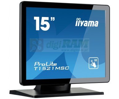 Monitor 15 T1521MSC-B1 POJEMNOŚCIOWY 10PKT.,TN,7H Monitor 15 T1521MSC-B1 POJEMNOŚCIOWY 10PKT.,TN,7H