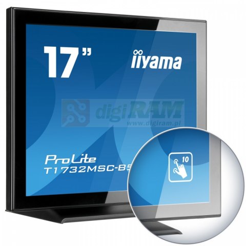 Monitor 17 T1732MSC-B5AG pojemnościowy 10pkt IP54 HDMI DP AG Monitor 17 T1732MSC-B5AG pojemnościowy 10pkt IP54 HDMI DP AG