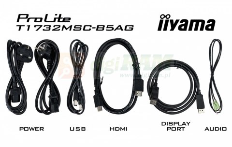 Monitor 17 T1732MSC-B5AG pojemnościowy 10pkt IP54 HDMI DP AG Monitor 17 T1732MSC-B5AG pojemnościowy 10pkt IP54 HDMI DP AG