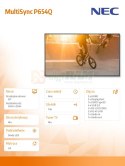 Monitor wielkoformatowy MultiSync P654Q 65cali UHD 700cd/m2 24/7