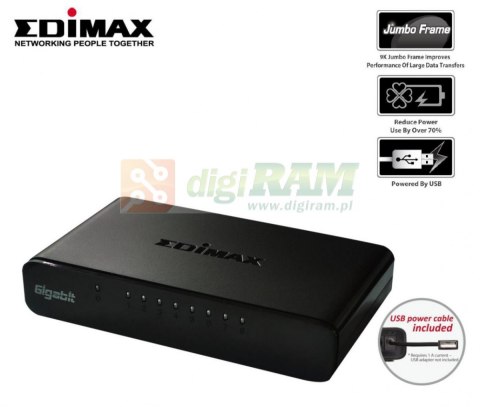 Switch niezarządzalny Edimax ES-5800G V3 8x10/100/1000 Mbps USB