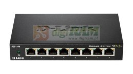 Switch niezarządzalny D-Link 8-portowy DGS-108 Metal Box 10/100/1000 Gigabit