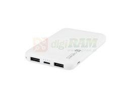 Power Bank Extreme Media Trevi Compact 5000mAh 2x USB + 1x USB-C biały