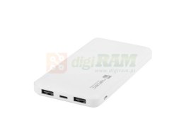 Power Bank Extreme Media Trevi Slim 10000mAh 2x USB + 1x USB-C biały