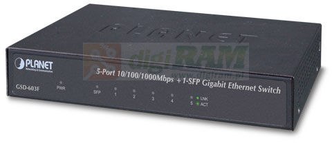 Planet GSD-603F 5-Port 10/100/1000T +1-Port