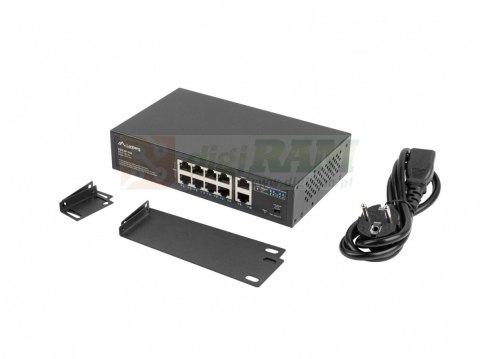 Swich 8X100MB POE+/2X 1GB rack RSFE-8P-2GE-120