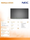 Monitor wielkoformatowy MultiSync UX552S 55 cali 700cd/m2 1920x1080
