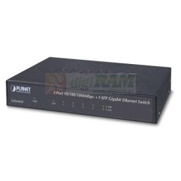 Planet GSD-603F-UK 5-Port 10/100/1000T +1-Port