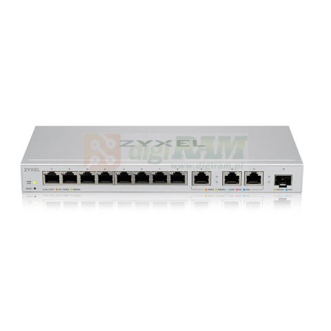 Przełącznik zarządzalny XGS1210-12, 12-Port Gigabit webmanaged Switch with 8 port 1G + 3-Port MultiGig 1/2.5/5/10G + 1-Por