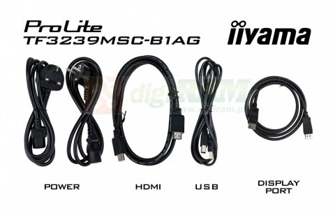 *IIYAMA 32'TF3239MSC-B1AG,AMVA,HDMIx2,DP,RJ45,IP54,24/7,POJ.12p *IIYAMA 32'TF3239MSC-B1AG,AMVA,HDMIx2,DP,RJ45,IP54,24/7,POJ.12p