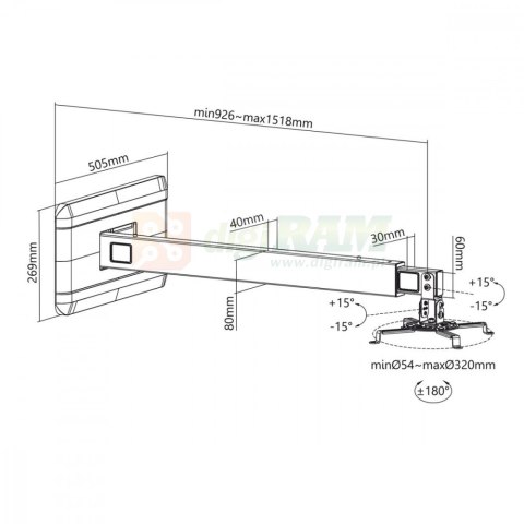 Uchwyt projektora krótkoogniskowego MC-945