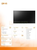 Monitor QM-65 CZARNY LED VA UHD 350cd/m2 4000:1 DP HDMI DVI 24/7