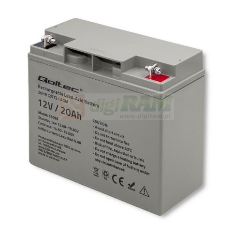 Akumulator AGM | 12V | 20Ah | max. 300A Akumulator AGM | 12V | 20Ah | max. 300A