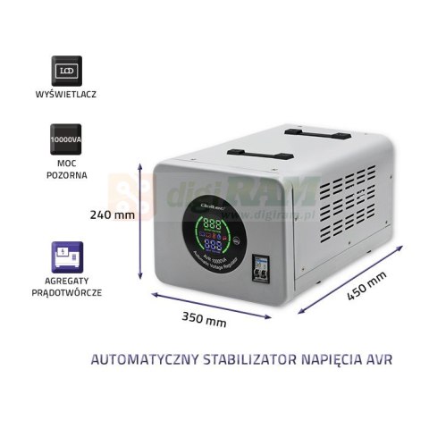 Automatyczny stabilizator napięcia AVR 10000VA Automatyczny stabilizator napięcia AVR 10000VA