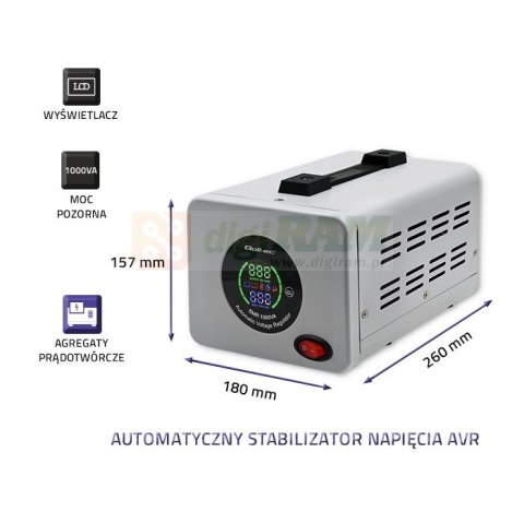 Automatyczny stabilizator napięcia AVR PRO 1000VA 3% Automatyczny stabilizator napięcia AVR PRO 1000VA 3%
