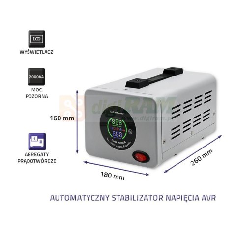 Automatyczny stabilizator napięcia AVR PRO 2000VA 3% Automatyczny stabilizator napięcia AVR PRO 2000VA 3%
