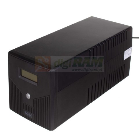 Zasilacz awaryjny UPS DIGITUS Line-Interactive LCD 1000VA/600W 2x12V/7Ah AVR 4xSCHUKO USB RS232 RJ45
