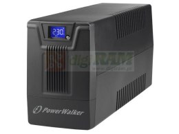 Zasilacz awaryjny UPS Power Walker Line-Interactive 600VA SCL 2x PL 230V, RJ11/45 In/Out, USB, LCD