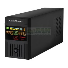 Zasilacz awaryjny UPS Qoltec 600VA | 360W | LCD | USB