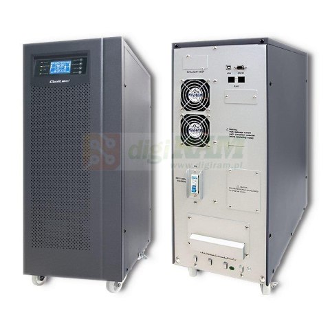 Zasilacz awaryjny UPS Qoltec | On-line | Pure Sine Wave | 10kVA | 8kW | LCD | USB