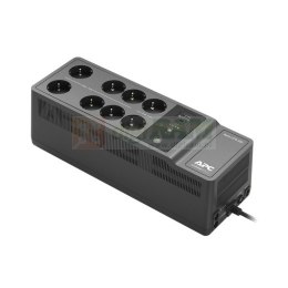 Zasilacz BE850G2-GR 850VA, 230V, porty ładowania USB typu C i A, 8 gniazd Schuko CEE 7 (2 przepięcia)