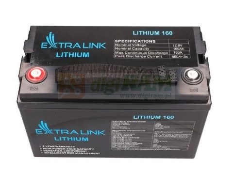 Akumulator LiFePO4 160AH 12.8V BMS EX.30462 Akumulator LiFePO4 160AH 12.8V BMS EX.30462