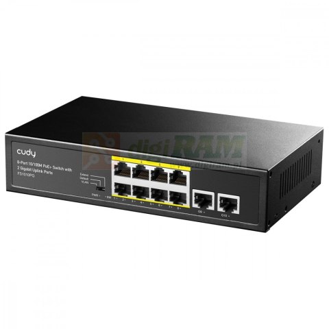 Przełącznik FS1010PG 8xFE PoE+ 120W 2xGigabit Uplink Przełącznik FS1010PG 8xFE PoE+ 120W 2xGigabit Uplink