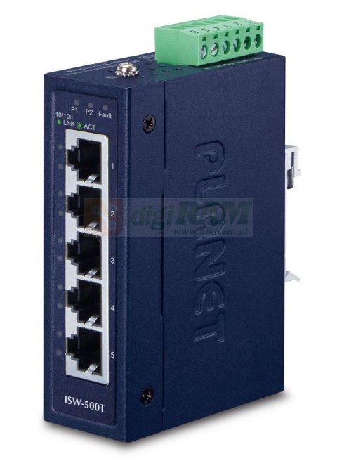 Planet ISW-500T IP30 Compact size 5-Port