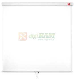 Ekran ścienny ręczny Wall Standard 175, 1:1, 175x175cm, powierzchnia biała, matowa