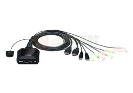 Aten CS22H-AT 2-Port USB 4K HDMI Cable KVM