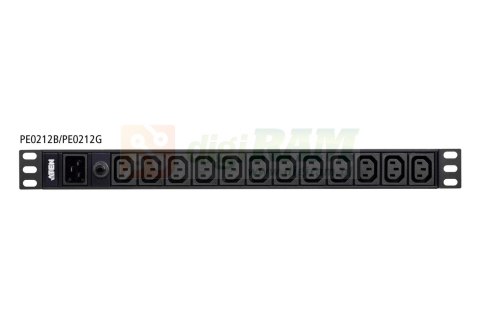 Aten PE0212G-AT-G 1U 16A 12Port Basic PDU