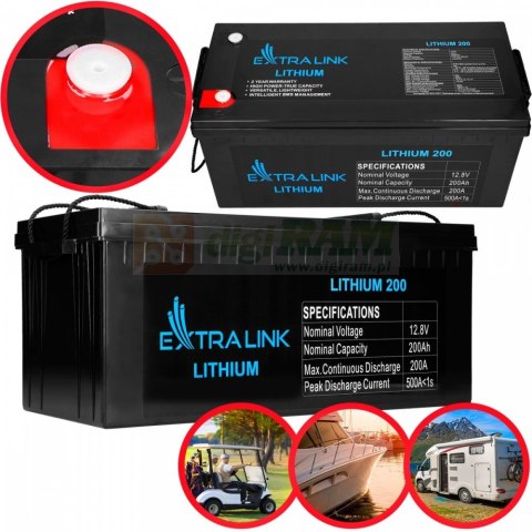 Akumulator LiFePO4 200AH 12.8V BMS EX.30479 Akumulator LiFePO4 200AH 12.8V BMS EX.30479