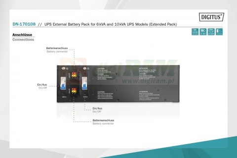 Moduł rozszerzający (Battery Pack) do UPS 6 kVA i 10 kVA (20x12V 9Ah) dla DN-170106 i DN-170107