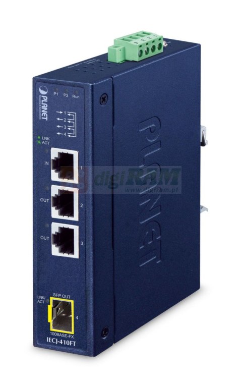 Planet IECJ-410FT Industrial 3-Port RJ45 +