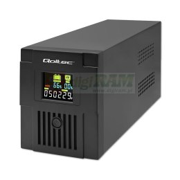 Zasilacz awaryjny UPS Qoltec Monolith | 1500VA | 900W | LCD | USB