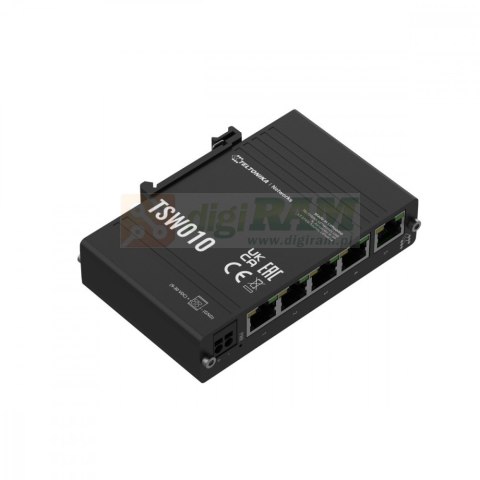 Przełącznik przemysłowy TSW010 5xRJ45 porty 10/100Mbps Przełącznik przemysłowy TSW010 5xRJ45 porty 10/100Mbps