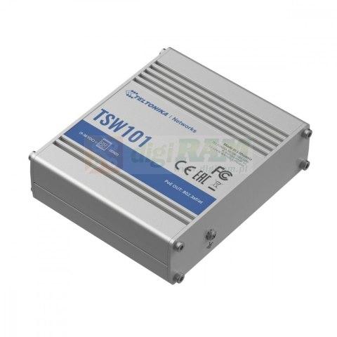 Przełącznik przemysłowy TSW101 5xGbE 4xPoE+ Przełącznik przemysłowy TSW101 5xGbE 4xPoE+