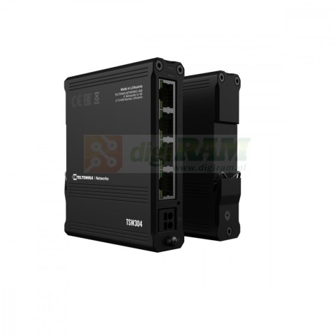 Przełącznik przemysłowy TSW304 4xRJ45 10/100/1000 Mbps Przełącznik przemysłowy TSW304 4xRJ45 10/100/1000 Mbps