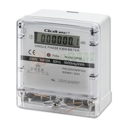 Miernik zużycia enrgii Qoltec jednofazowy elektroniczny licznik | 230V | LCD