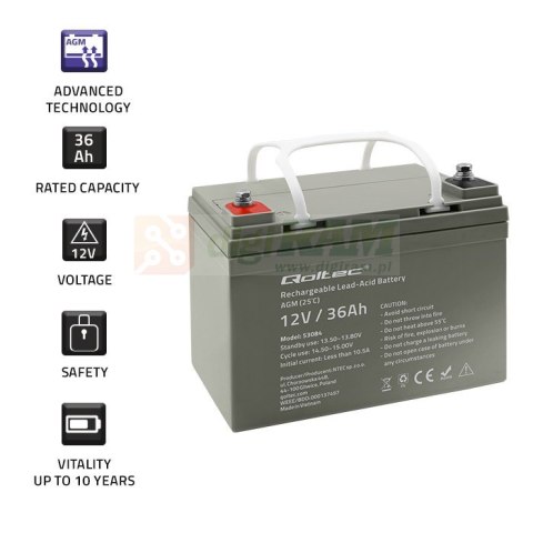Akumulator AGM | 12V | 36Ah | max. 540A Akumulator AGM | 12V | 36Ah | max. 540A