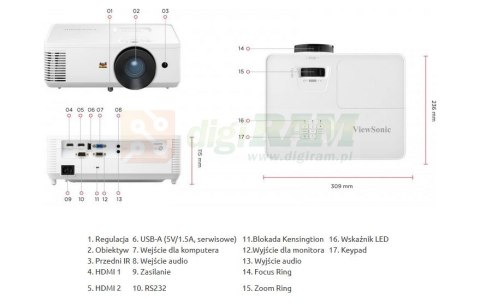 Projektor PA700S 4500 Ansi Lumens Projektor PA700S 4500 Ansi Lumens