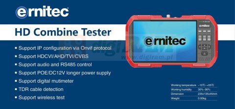 Ernitec 0070-24107-TESTER 7" Touch Screen Test Monitor,